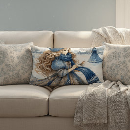Almofada Lombar Princesa Fantástica de inverno em Terras Fairítala
