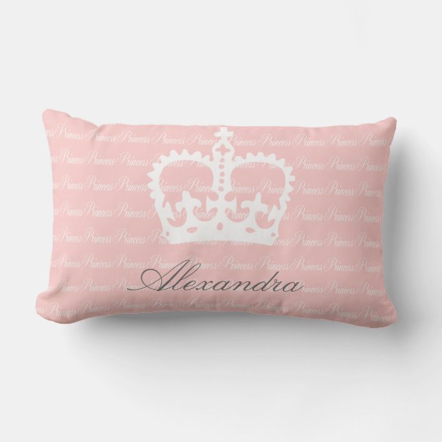 Almofada Lombar Princesa rosa-n-branca (Frente)