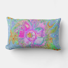 Almofada Lombar Psicodélico, Rosa Quente e Hibisco Ultra-Violeta