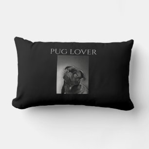 Almofada Lombar Pug amante Lumbar travesseiro.