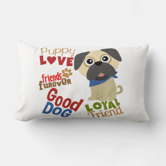 Almofada Lombar Pug Dog Melhor Amigo