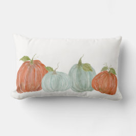 Almofada Lombar Pumpkins de queda de aquarela