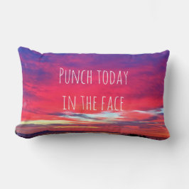Almofada Lombar Punch Today in Face Quote Quote Foto Sunset Rosa Q