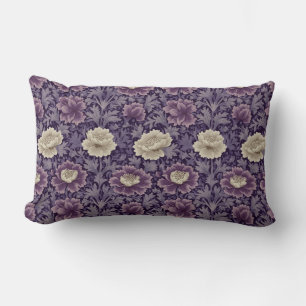 Almofada Lombar Purple William Morris Style Floral