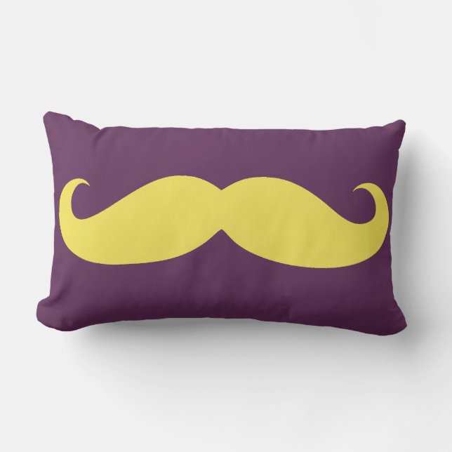 Almofada Lombar Púrpura com bigode amarelo (Frente)