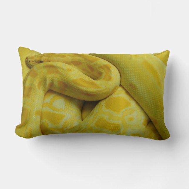 Almofada Lombar Python Amarelo birmanês (Frente)