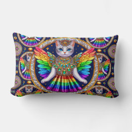 Almofada Lombar Rainbow Angel Cat