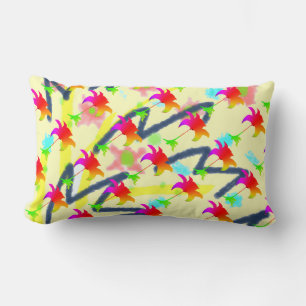 Almofada Lombar Rainbow Floral Pattern
