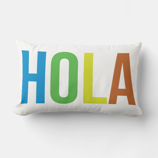Almofada Lombar Rainbow Hola (Frente)