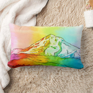 Almofada Lombar Rainbow Watercolor Monte Hood