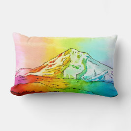 Almofada Lombar Rainbow Watercolor Monte Hood
