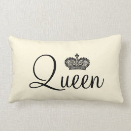 Almofada Lombar Rainha e design de texto Personalizado