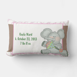 Almofada Lombar Rapariga Elefante Zebra Strips e Rattle