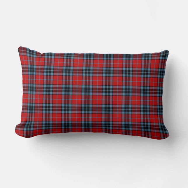 Almofada Lombar Red and Light Blue Thompson Clan Tartan (Frente)