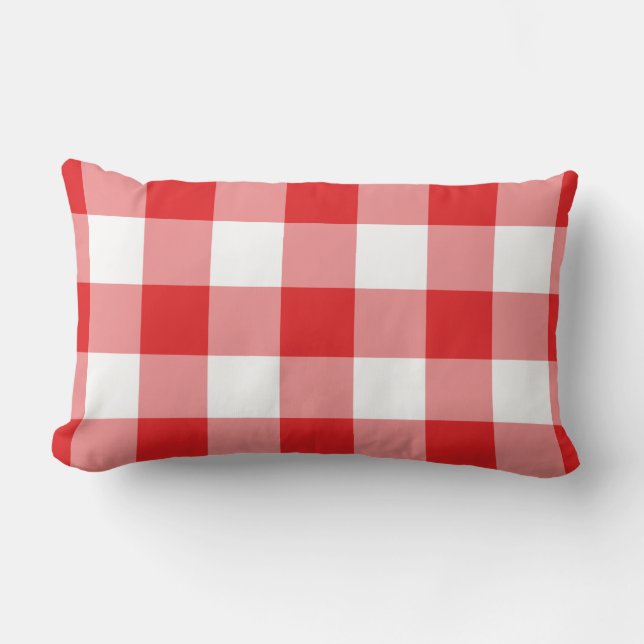 Almofada Lombar Red Gingham Pattern (Frente)