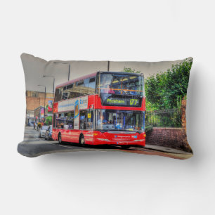 Almofada Lombar Red London Bus Street Trabalho de arte III
