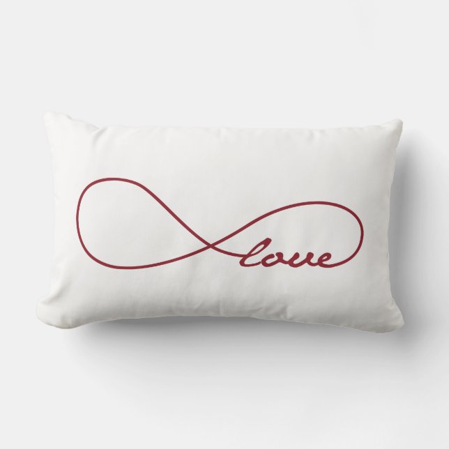 Almofada Lombar Red Love Infinity Travesseiro decorativo (Frente)
