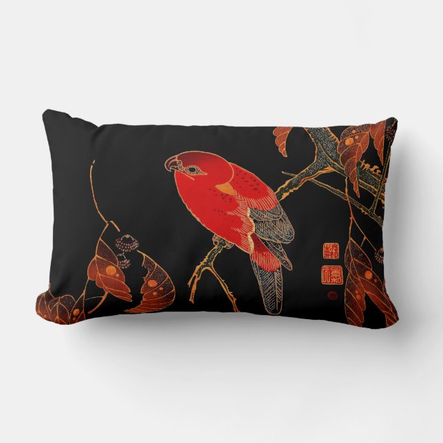 Almofada Lombar Red Parrot Fine Art (Frente)