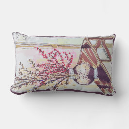 Almofada Lombar Red Plum Blossoms