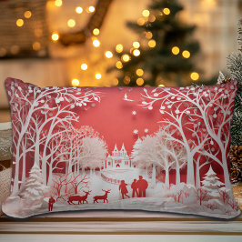 Almofada Lombar Reindeers 3D e Pessoas na aldeia