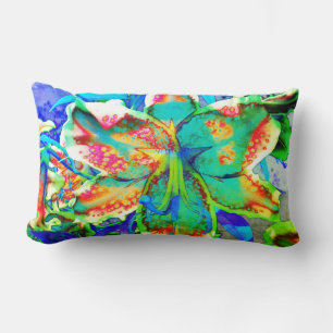 Almofada Lombar Retro kiwi Lily, Lily abstrato colorida