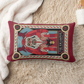 Almofada Lombar Retro Vintage Krampus e o Velho Natal Negro