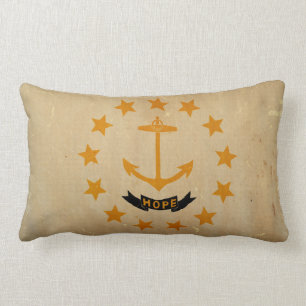 Almofada Lombar Rhode - VINTAGE da bandeira do estado de ilha