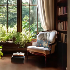 Almofada Lombar Rocker Triple Farmhouse Russo de Ferrugem Azul