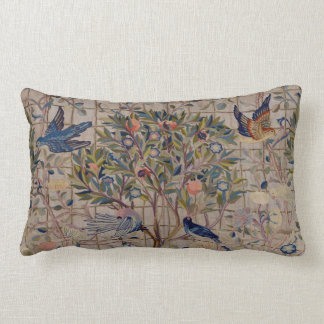 Almofada Lombar Romã do bordado do vintage no coxim da treliça