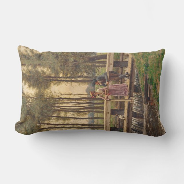 Almofada Lombar Romântica (por Edmund Blair Leighton) (Frente)