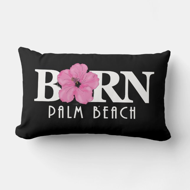 Almofada Lombar Rosa nascer Palm Beach, Flórida (Frente)