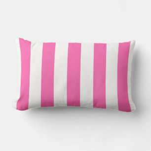 Almofada Lombar Rosa Quente #2 Branco XL Listras Padrão