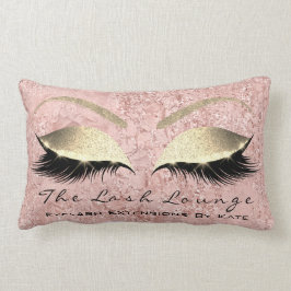 Almofada Lombar Rosa Rosa Rosa Rosa Rosa Dourada Glam Maquiagem Gl