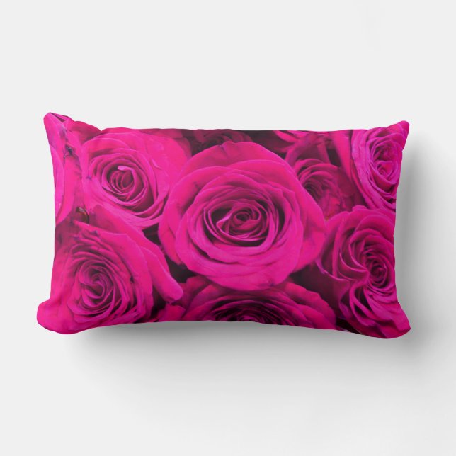 Almofada Lombar Rosas rosa flores rosa floração rosa rosa (Frente)