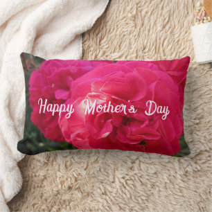 Almofada Lombar Rosas rosa-quente - Dia de as mães personalizado