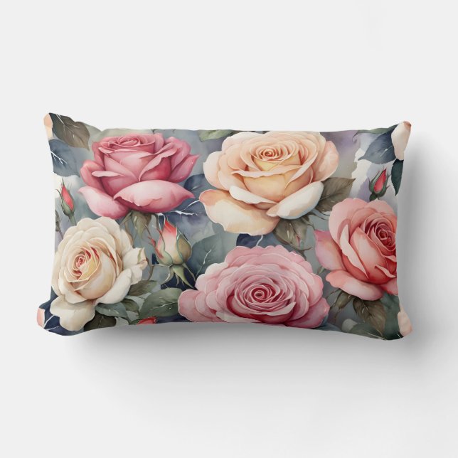 Almofada Lombar Rosas vintage (Frente)