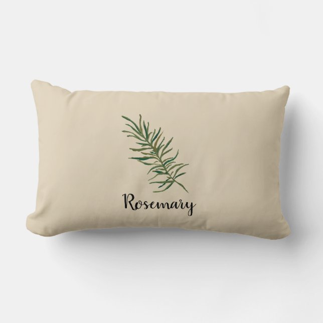 Almofada Lombar Rosemary Primavera Herb Travesseiro decorativo (Frente)