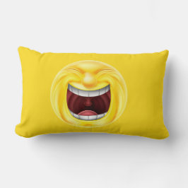 Almofada Lombar Rosto de Emoji Rindo Engraçado