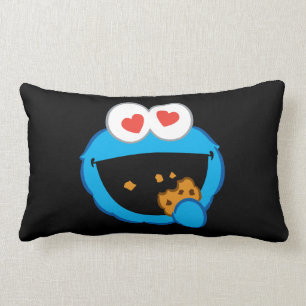 Almofada Lombar Rosto Sorridente de Biscoito com Olhos em Forma de