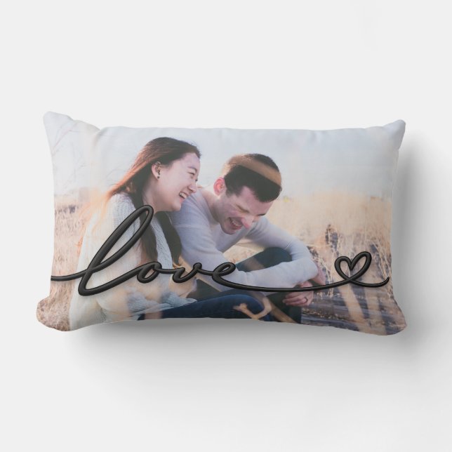Almofada Lombar Roteiro de Amor com Foto Personalizado (Frente)