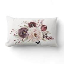 Roxo Marrom Branco Floral Elegante Flor