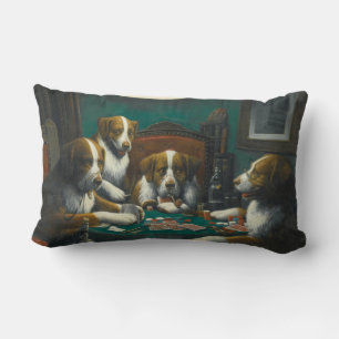 Almofada Lombar Rua Bernard Dogs Jogando Poker