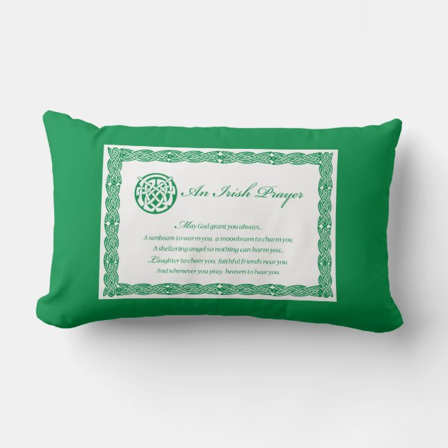 Almofada Lombar Rua Celta de Oração. Dia de Patrick (Frente)