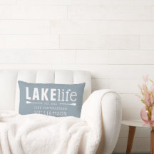 Rustic Dusty Blue Lake Life Personalizado