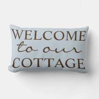 Almofada Lombar Rustic Welcome To Our Cottage - Family Name
