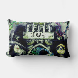 Almofada Lombar Rusty e Mossy Engine Duplos Lados Dieselpunk Th