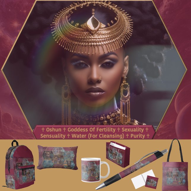 Almofada Lombar Saca de Presentes Deuses e Deusas da Água (Get the full “Gods + Goddesses Of Water” collection: https://bit.ly/OurAncestorsZazzle.)