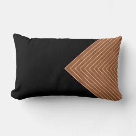 Almofada Lombar Saddle Tan Black White Squares