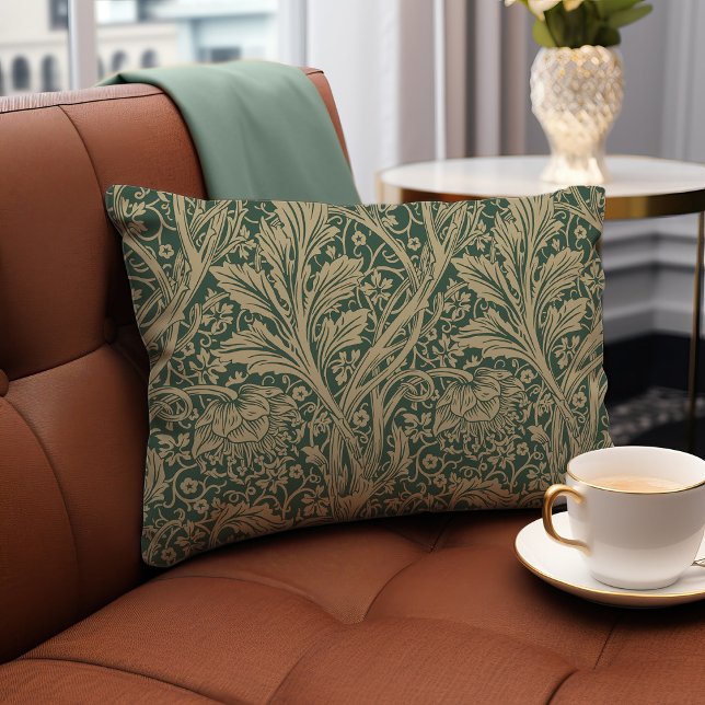 Almofada Lombar Sage Green Arcadia William Morris Hawthorn (Criador carregado)