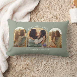Almofada Lombar Sage green elegant arch multifoto melhor mãe